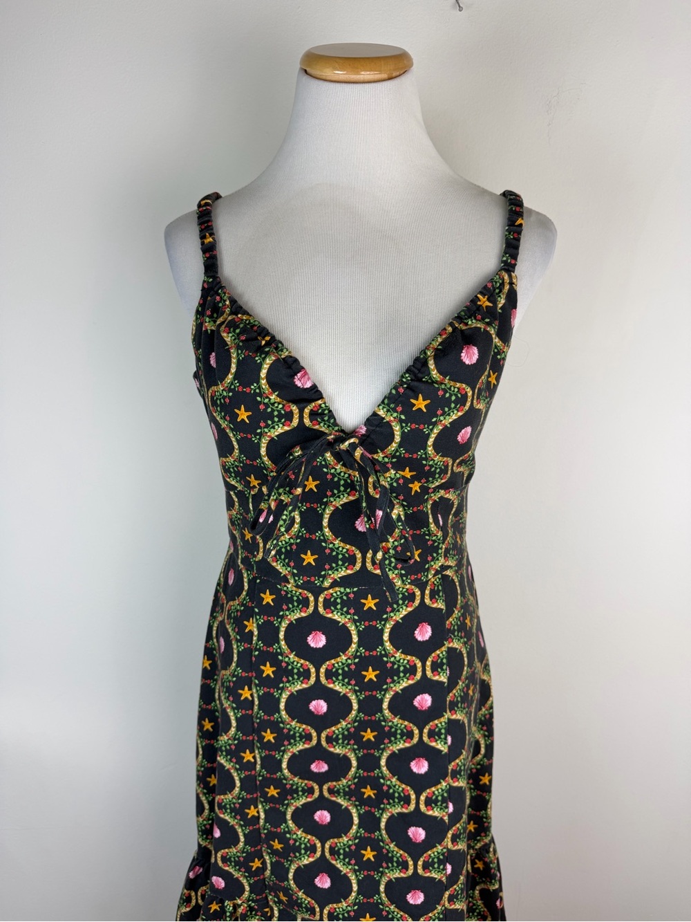 Hill House Lillie Maxi Dress in Black Cisco Trellis Size M - Picture 5 of 8